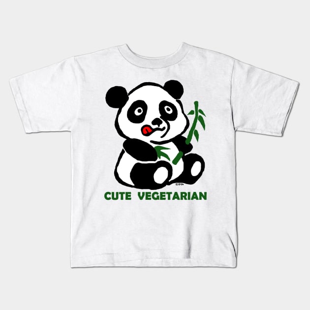 cute vegetarian Kids T-Shirt by NewSignCreation